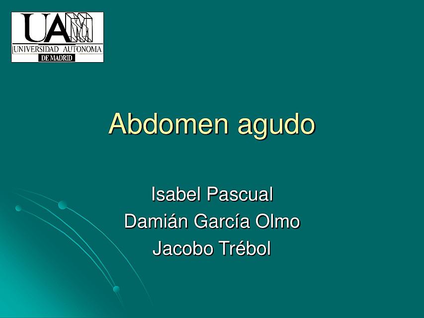 Abdomen agudo