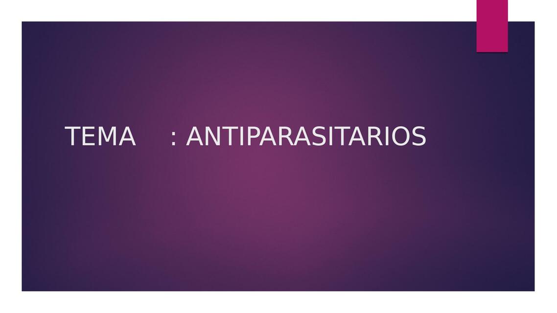 Antiparasitarios 