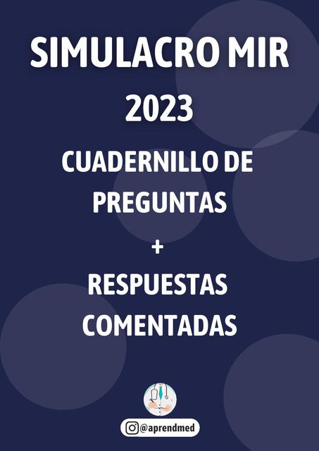 Simulacro  MIR 2023 - Cuadernillo  de Preguntas 