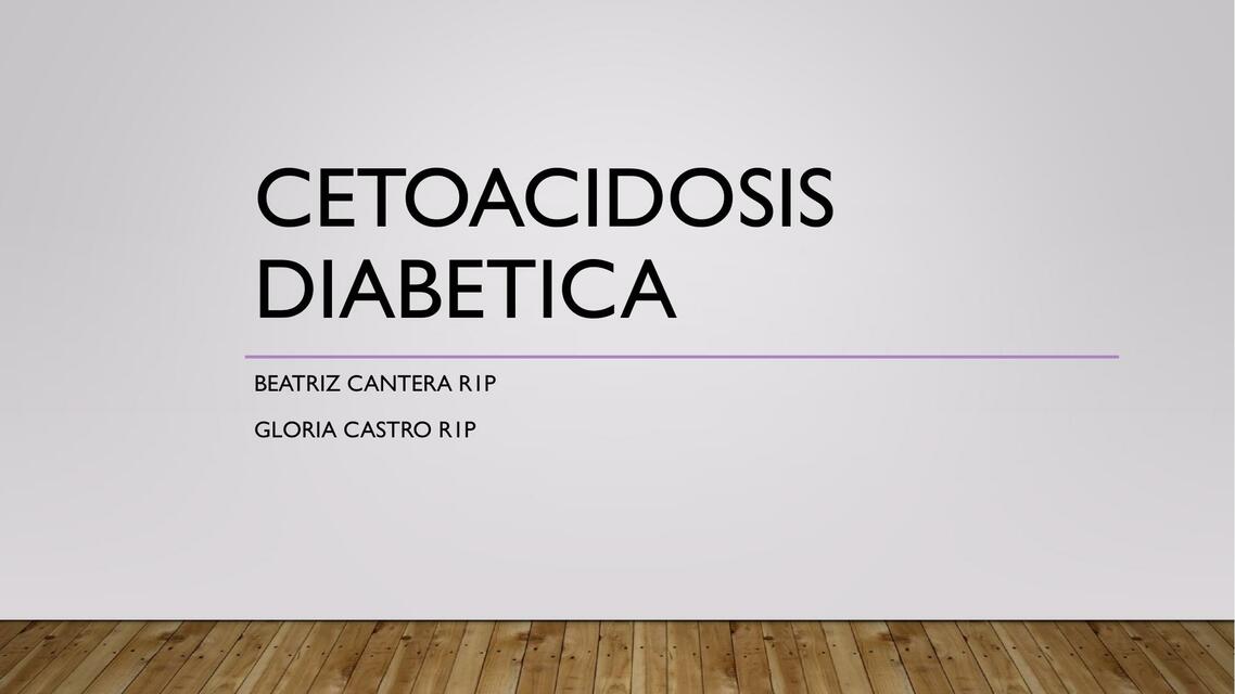 Cetoacidosis Diabética