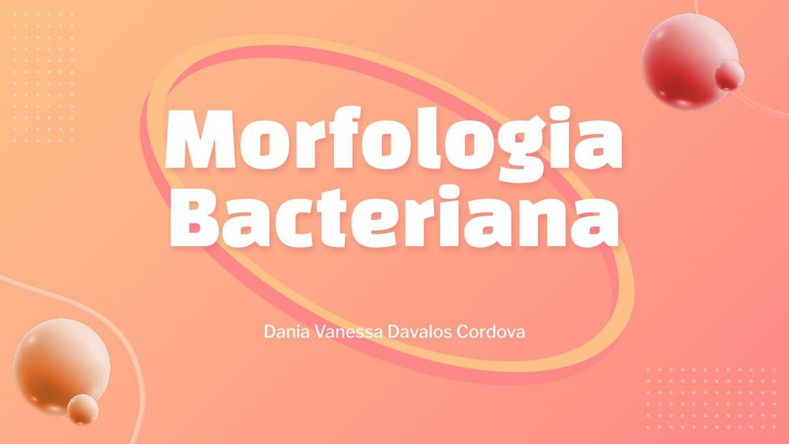 Morfología Bacteriana