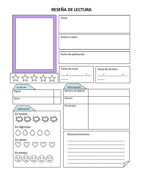 Plantilla - Reseña de Lectura