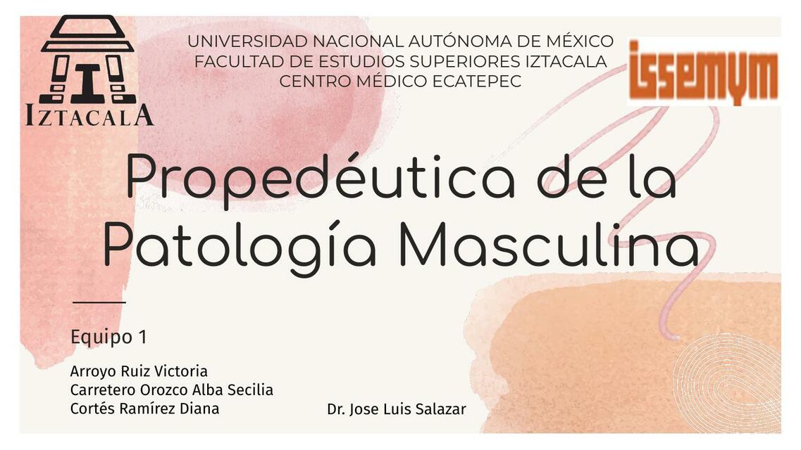 Propedéutica de la Patología Masculina