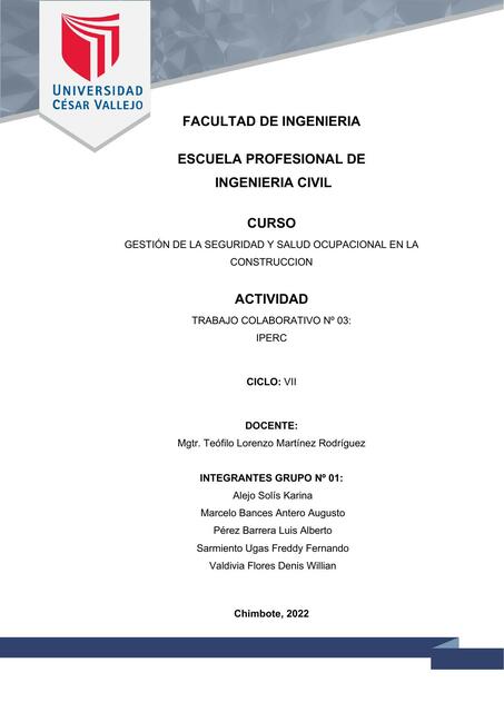 Gestión de la seguridad y salud ocupacional 