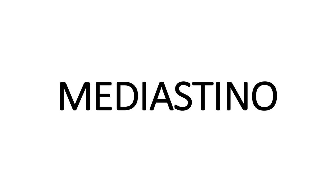 Mediastino