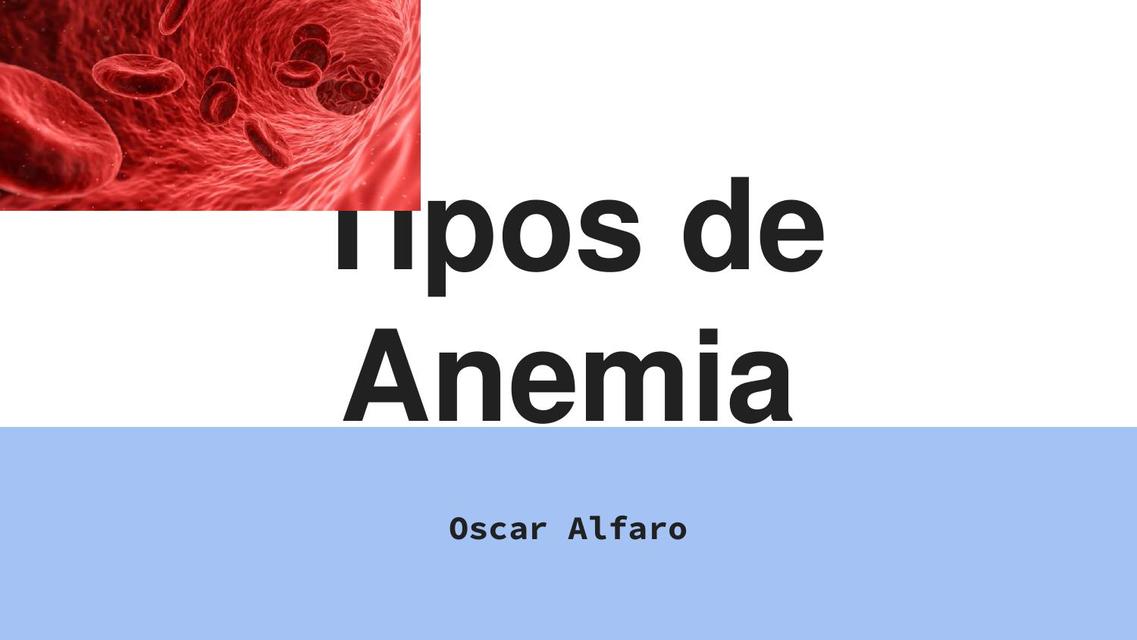 Tipos de Anemia