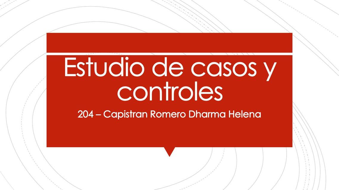 Estudio de Casos y Controles