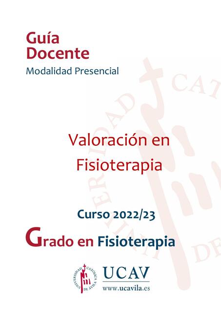 Valoración en fisioterapia