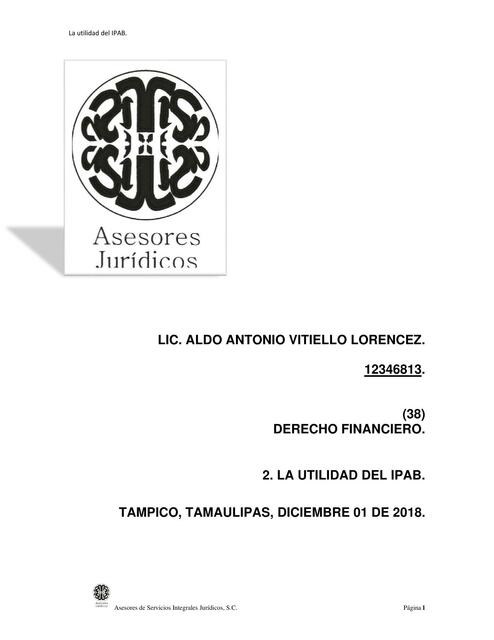 110. La Utilidad del IPAB