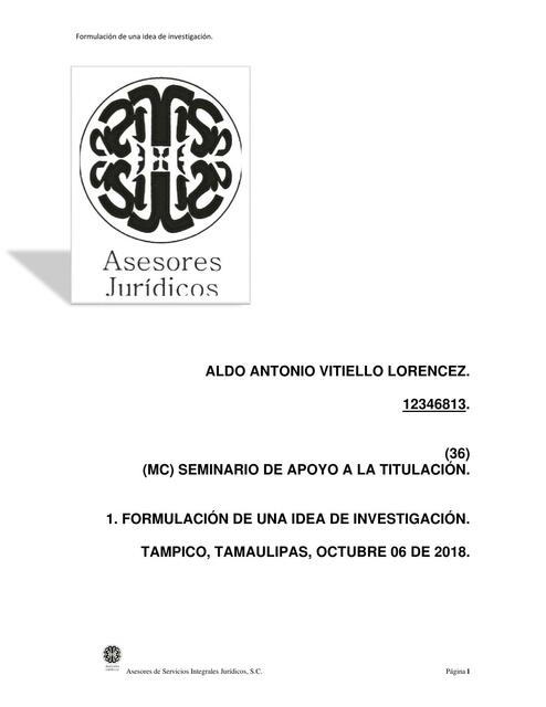 116. Formulación de una Idea de Investigación