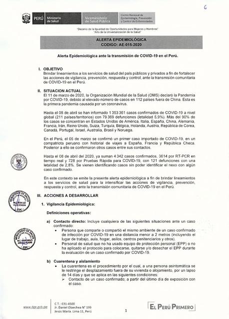 Alerta Epidemiológica 