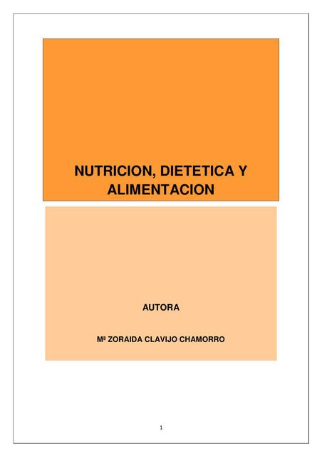 Nutrición, dietética y alimentación