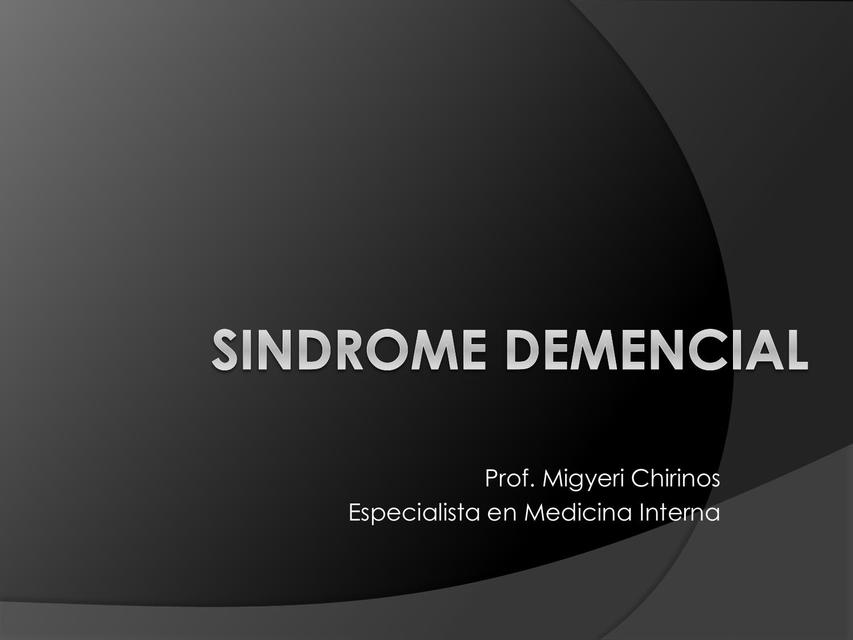 Síndrome demencial   