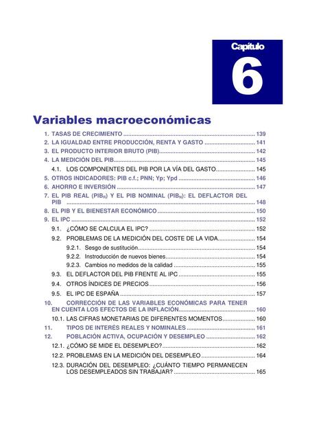 Variables Macroeconómicas