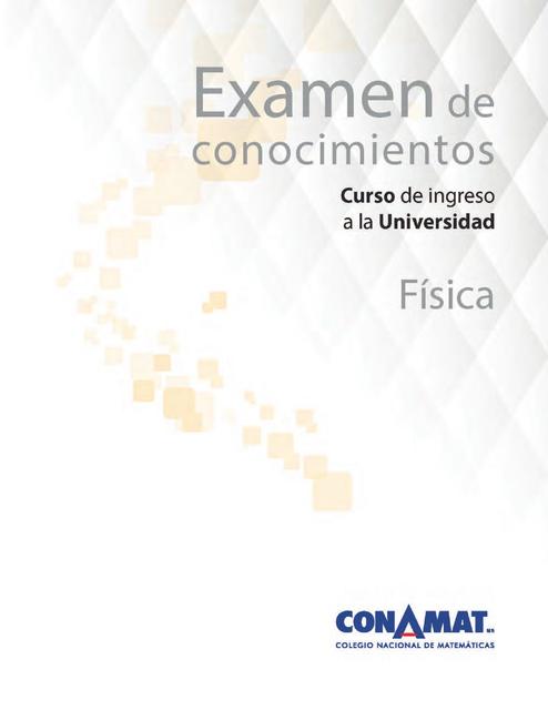 Examen de conocimientos FISICA UNAM