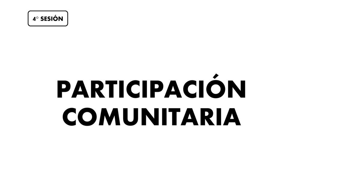 Participación comunitaria