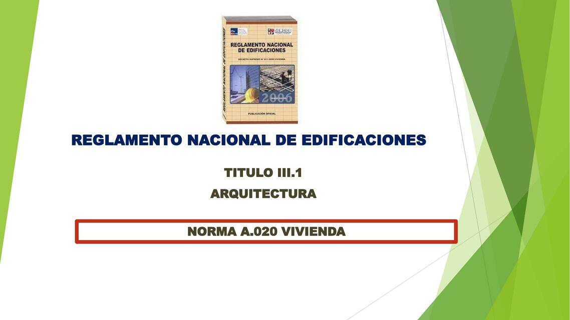 Norma A-020 Vivienda