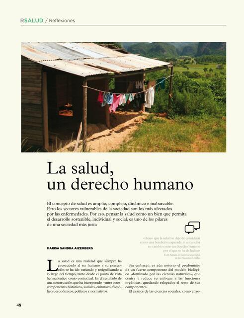 La Salud, Un Derecho Humano