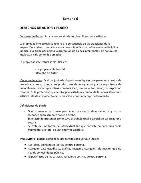 Derechos de Autor y Plagio 