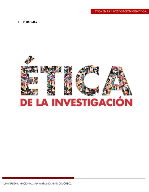 Ética en la investigación científica 