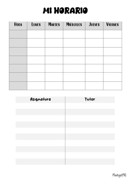 Horario escolar