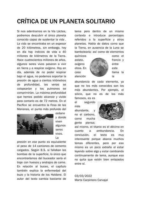 Un solitario Marta Carpintero uDocz