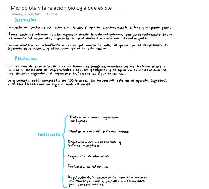 Microbiota y la Relación Biológica 