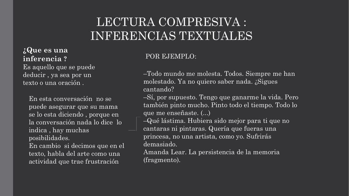 Inferencias textuales