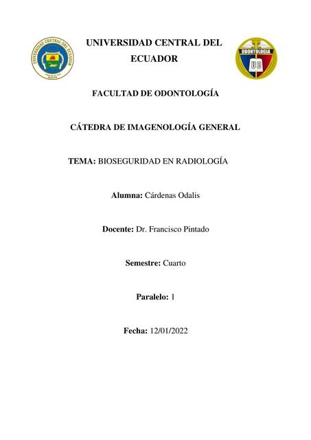 Bioseguridad en Radiología