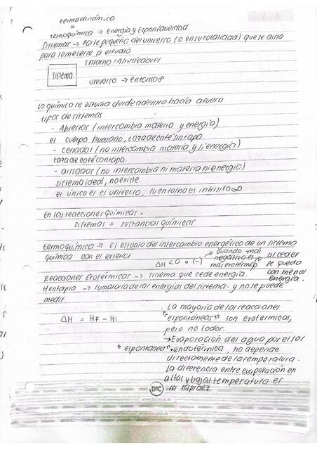 Termodinámica- Química