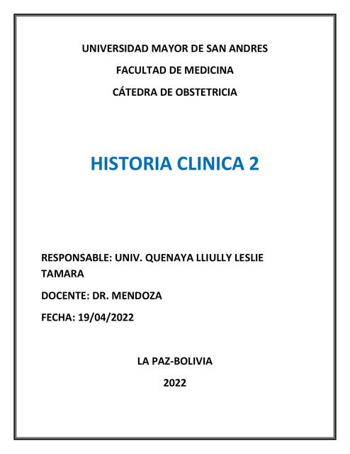 Historia clínica 2