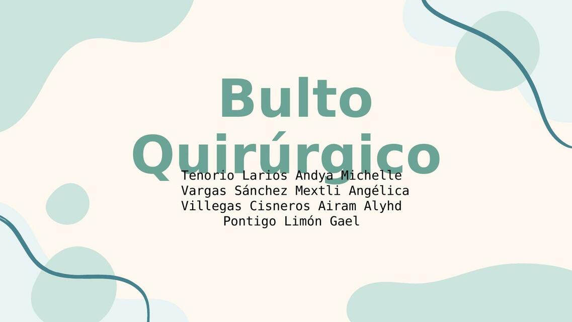 Bulto Quirúrgico 