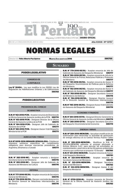 Normas Legales 02 08 2016