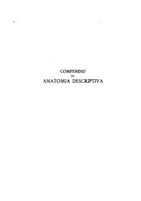 Compendio de Anatomía Descriptiva 