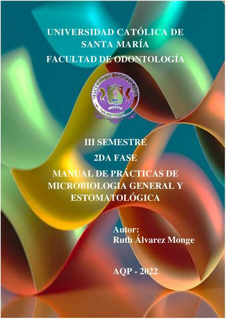 Manual de Prácticas de Microbiología General y Estomatológica 