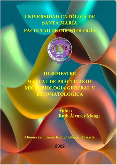 Manual de Prácticas de Microbiología General y Estomatológica 