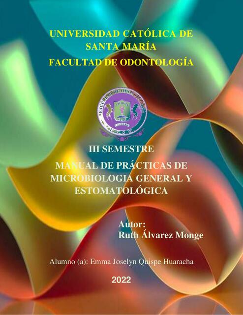 Manual de Prácticas de Microbiología General y Estomatológica 