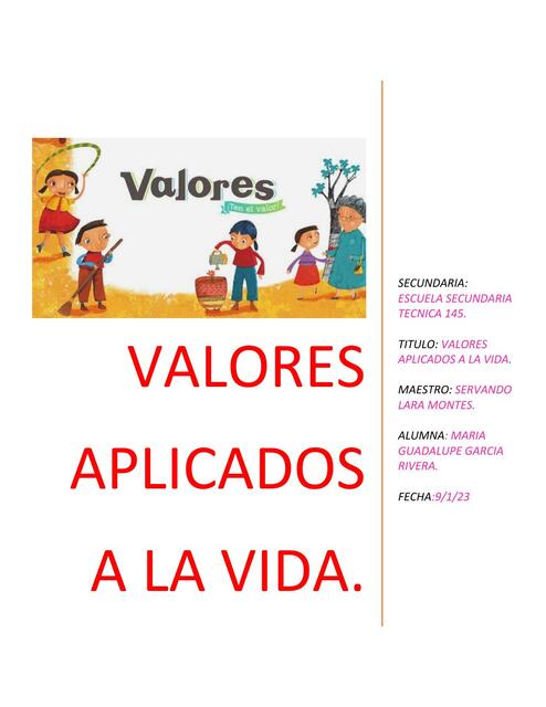 Valores Aplicados a la Vida 