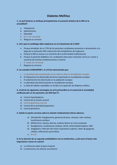 Diabetes Mellitus