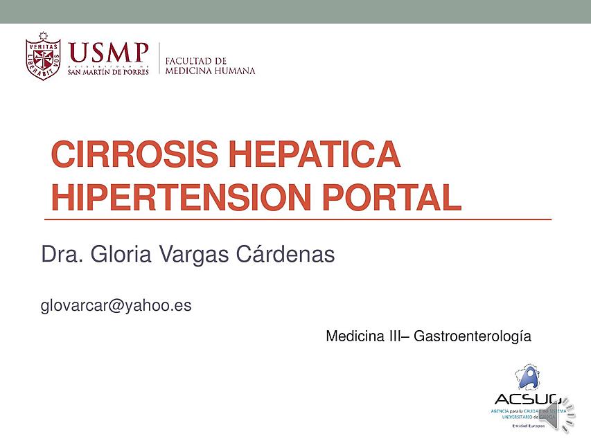 Cirrosis hepática Hipertensión portal