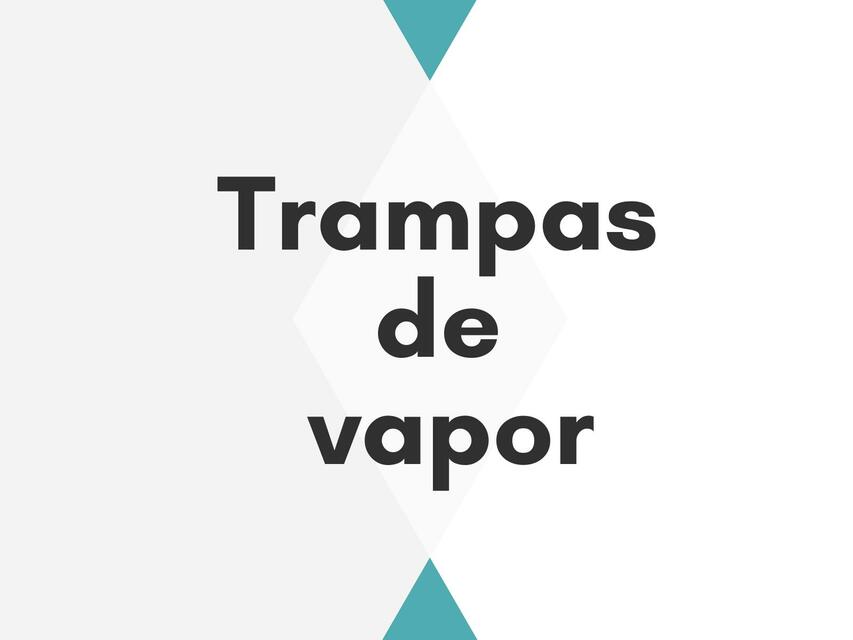 Trampas de Vapor