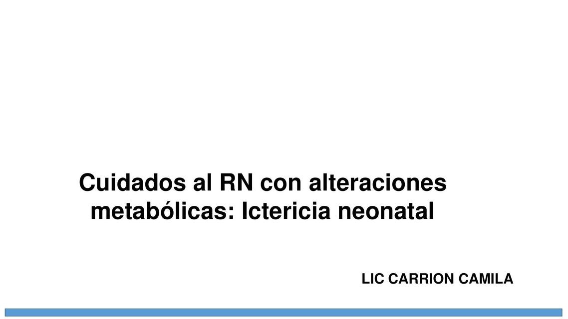 Ictericia neonatal