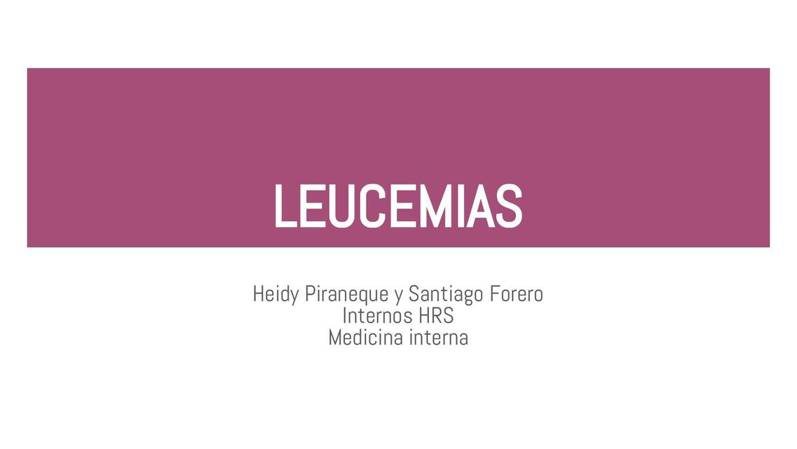 Leucemias 