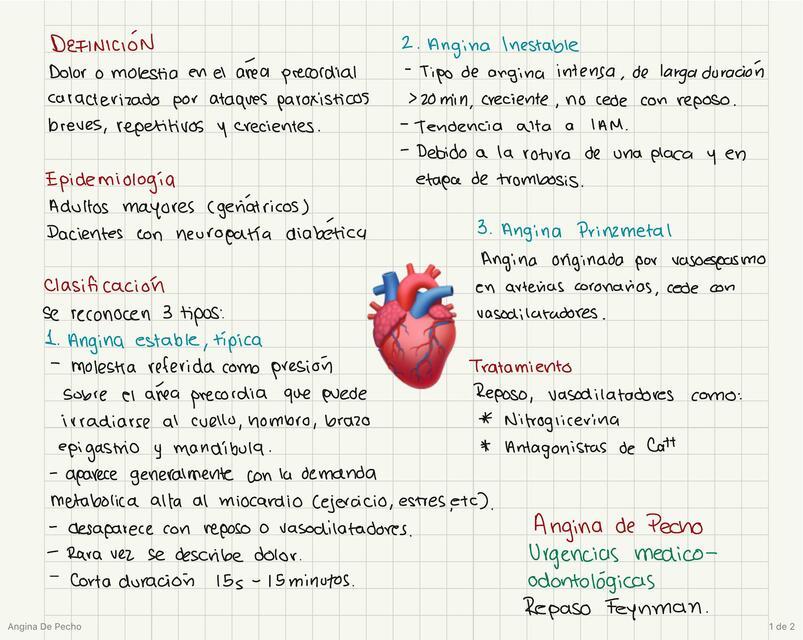 Angina de Pecho