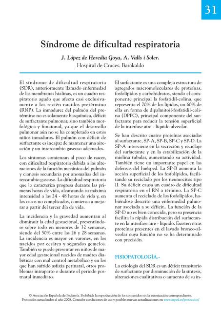 Síndrome de dificultad respiratoria del neonato