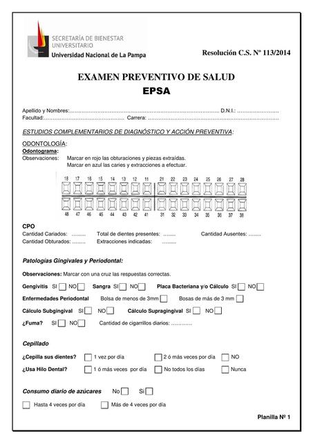 Examen Preventivo de Salud