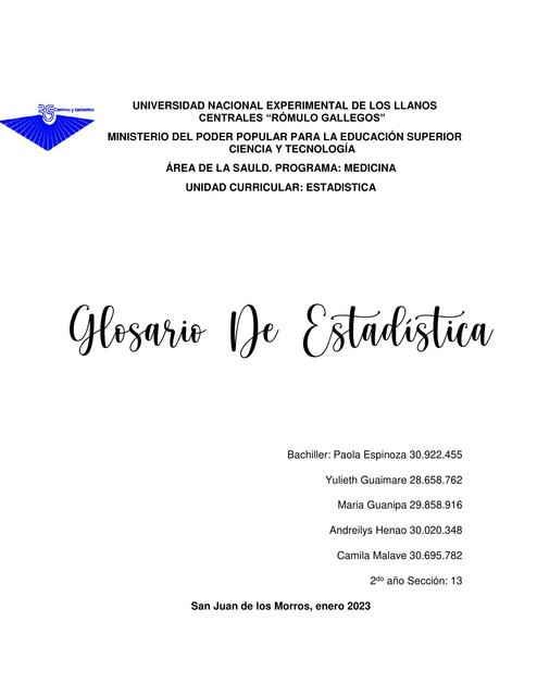 Glosario de Estadística