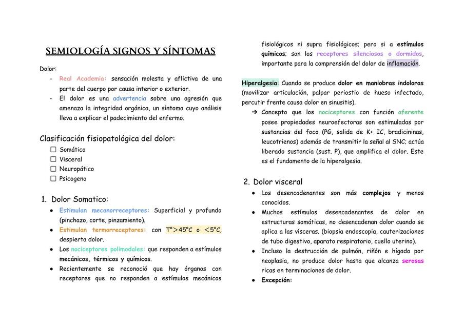 Semiología Signos y Síntomas 