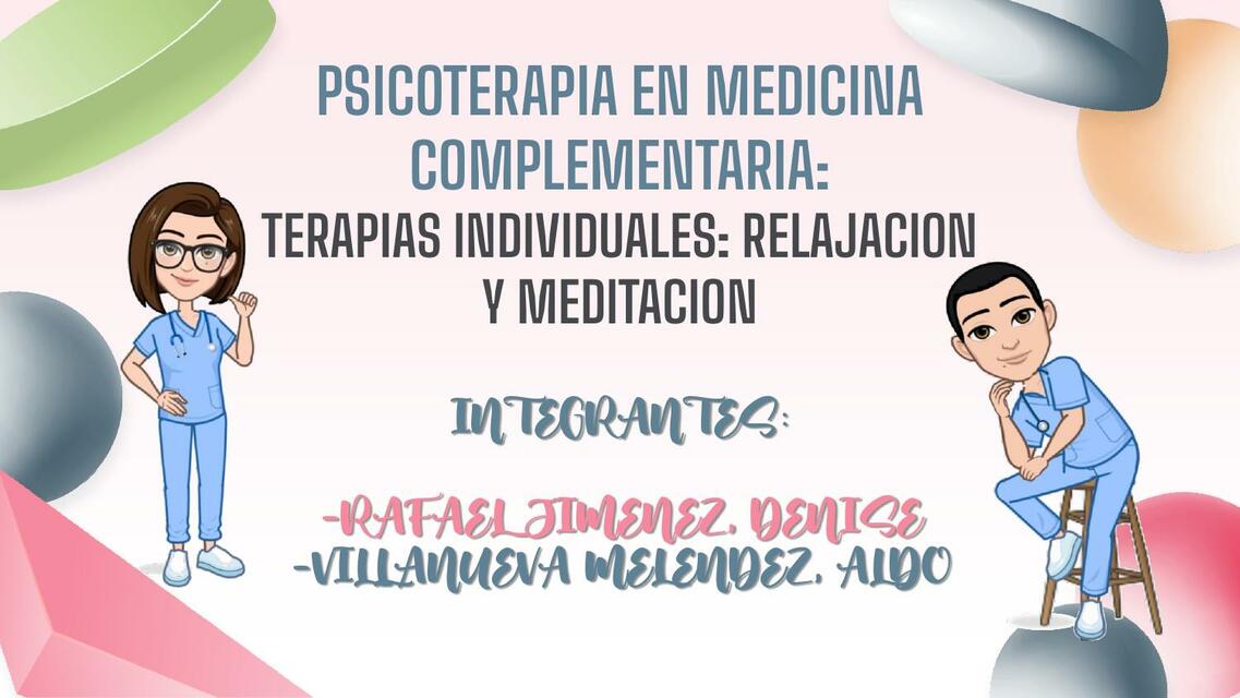 Psicoterapia Terapias  Individuales 