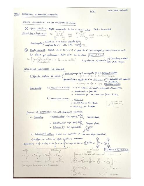 Mecanismos de Reacción Intermedios 